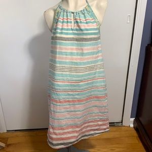 Tommy bahama linen striped halter dress